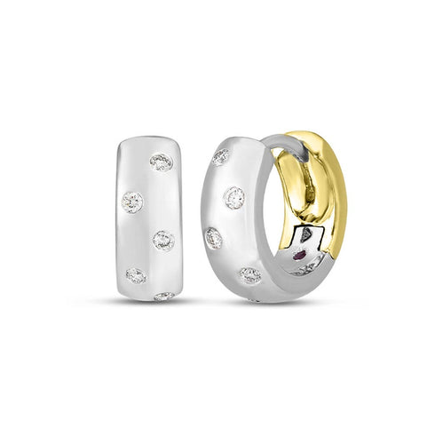 2-Tone Diamond Wrap Earrings - 1